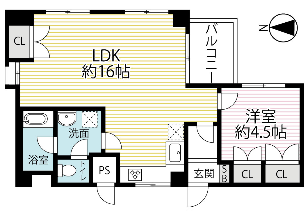 京阪・地下鉄・阪急の３沿線アクセス可能◆２０２５年１月リフォーム済み◆南向き◆オークリッチ松原の間取り