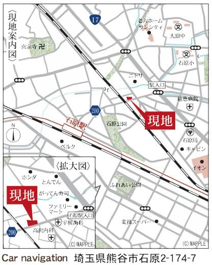 リーブルガーデン．S　熊谷石原２丁目第２　の地図|現地案内図