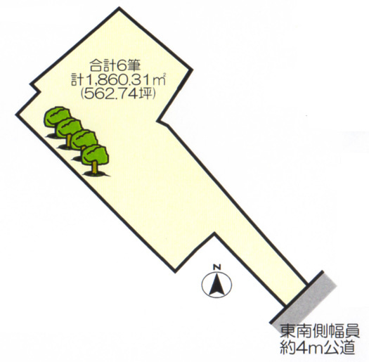 稲敷市駒塚の土地図