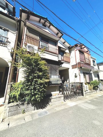 長岡京市神足四ノ坪　建築条件なし土地の前面道路含む現地写真