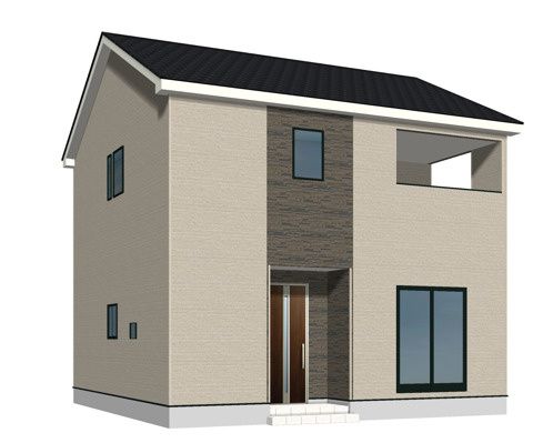 【No.6993】河原町布勢新築/4LDK/設計住宅性能評価付の外観パース