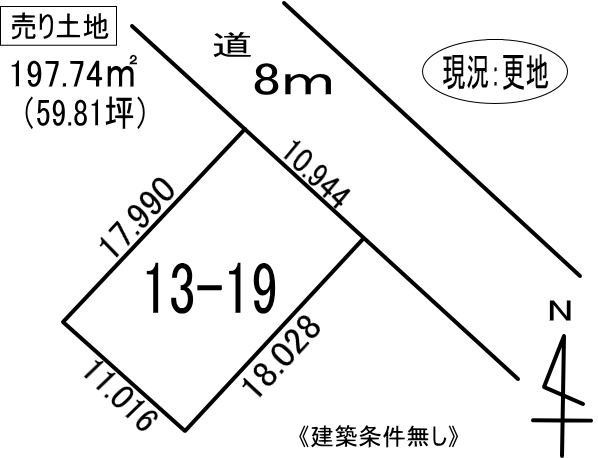 登別市新川町4丁目13-19　土地