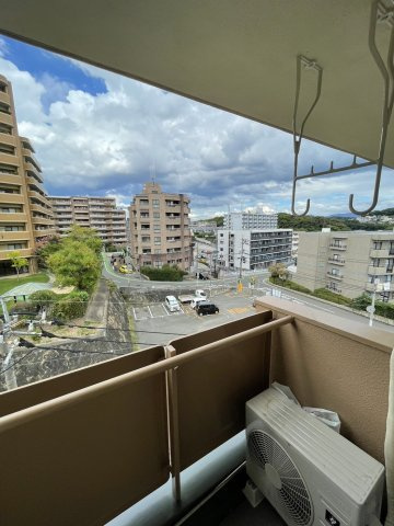 笹の台団地7棟のバルコニー|笹の台団地7棟（2LDK）北側バルコニー