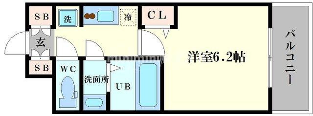 プレサンス難波インフィニティの間取り