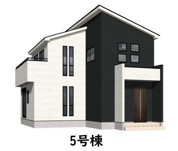 高知市桟橋通3丁目-6期5棟5-新築戸建ての外観パース|外観パースです