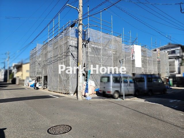 高知市桟橋通3丁目-6期5棟5-新築戸建ての外観|2024.12月下旬：建築中（５区画全体）