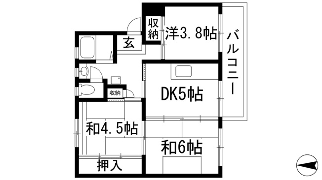 【間取り】 | 逆瀬川17号棟