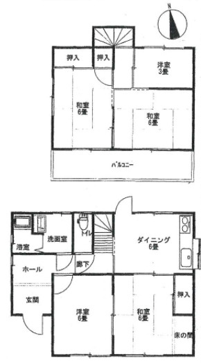 明石市二見町東二見　中古戸建の間取り|4DK+Ｓです。