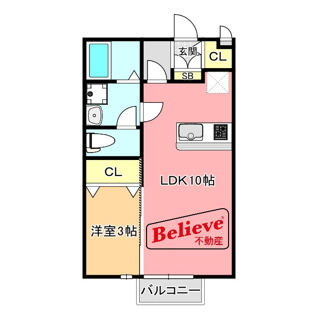 グランシャリオ宮の陣の間取り|使い勝手の良い間取りです♪