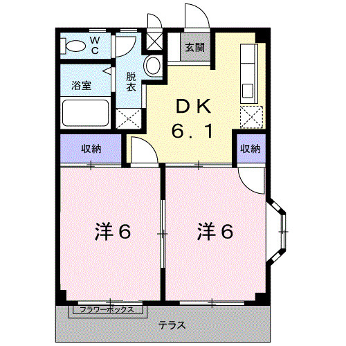 レビュー弐番館の間取り|使い勝手の良い間取りです♪