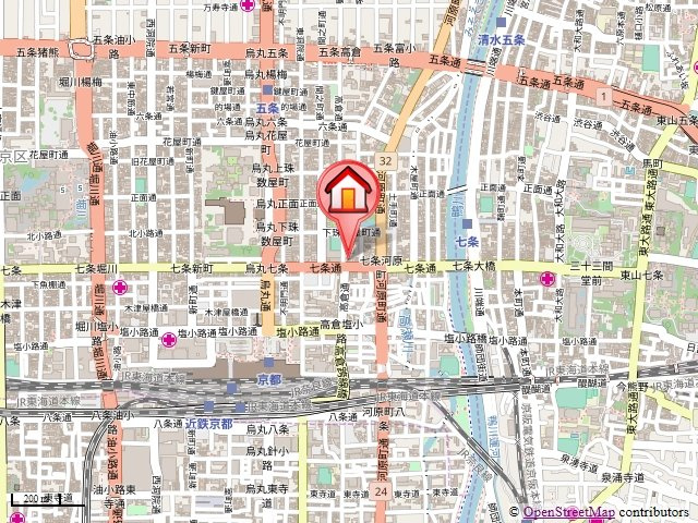 エイペックス京都駅前の地図