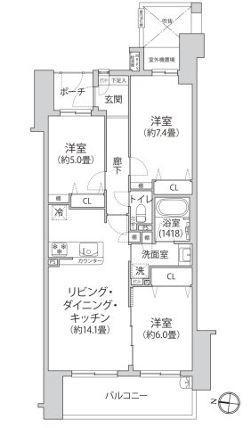 【間取り】 | □■クリオ平塚龍城ケ丘壱番館■□