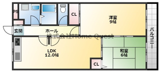 【間取り】 | パティオ国分