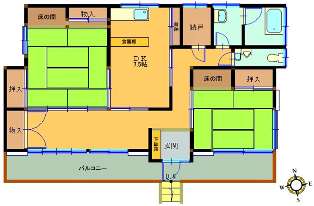 【その他】 | 大室高原別荘地 古家付売地 | 建物間取り図