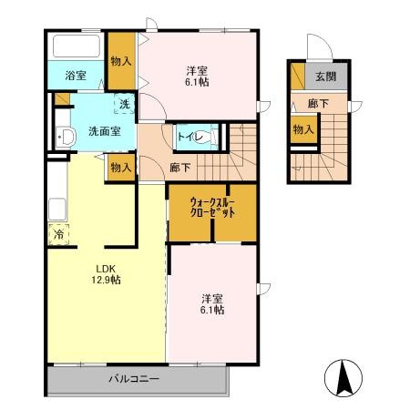 イーグレット　Dの間取り