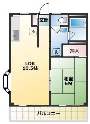 マンション鴨下の間取り