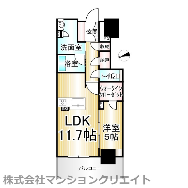 ザ・福井タワー スカイレジデンス(投資)の間取り|現況と間取図が異なる場合は現況を優先とします。