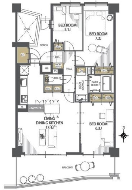 フローレンス井口台の間取り