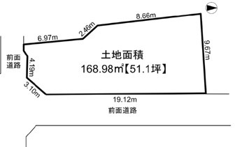 【土地図】 | 桂艮町　建築条件無し売土地