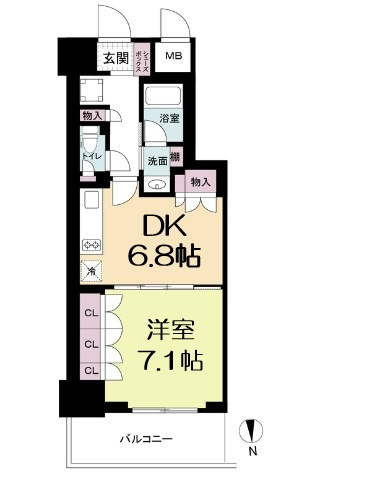 【間取り】 | ルネフラッツ谷町四丁目
