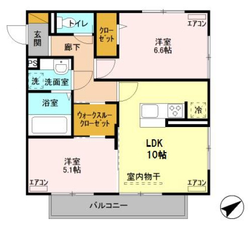 【間取り】 | ディアマンテ　（D-ROOM）