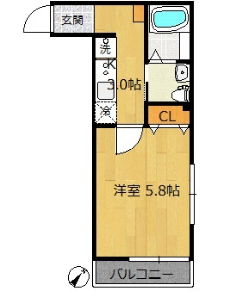 船橋市北本町２丁目のアパートの間取り