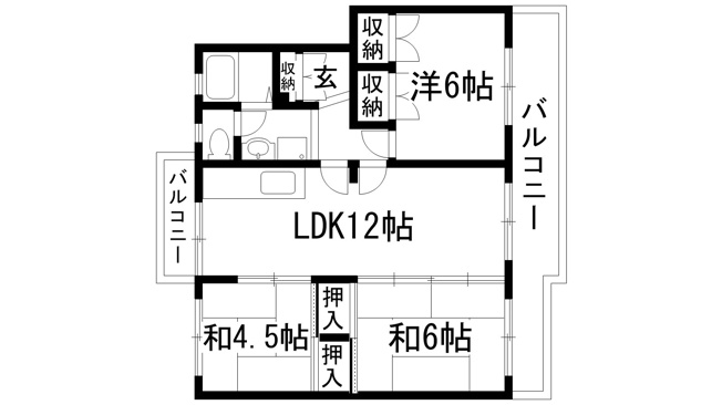 【間取り】 | 中山五月台14号棟