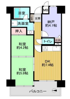 【間取り】 | ライオンズマンション立花 | 新婚様からファミリー様まで幅広くおすすめです♪