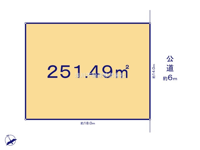 八王子市　丸山町　建築条件なし売地　の土地図|～76坪超の整形地～