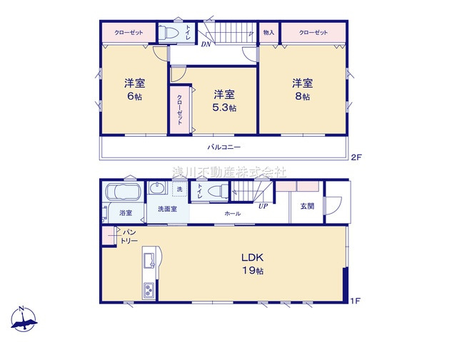 八王子市　丸山町　新築一戸建ての間取り|～全室南向き3LDK　収納豊富・陽当たりの良い快適住空間～