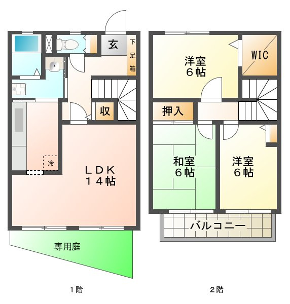 クレールタウン立花の間取り