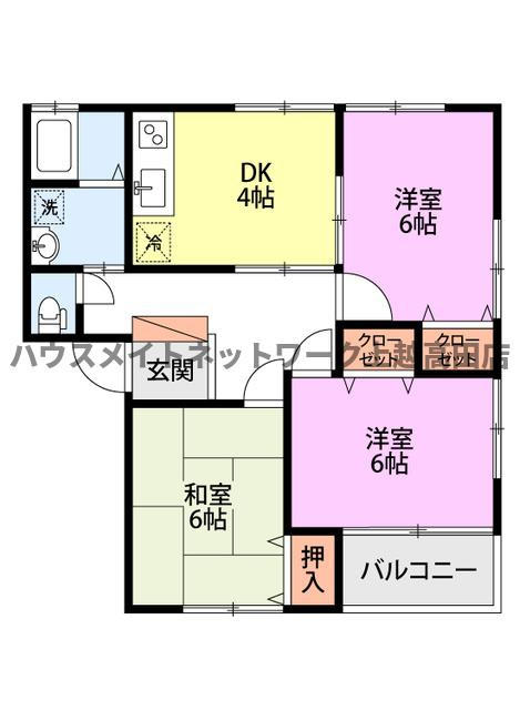 カントリーハイツＢの間取り|間取図