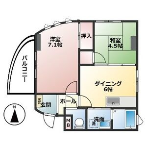 ザックス天神川の間取り