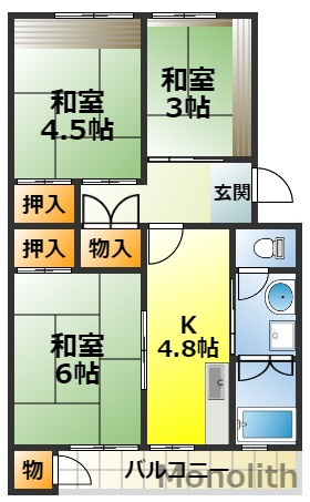 泉北茶山台２丁3番22号棟の間取り