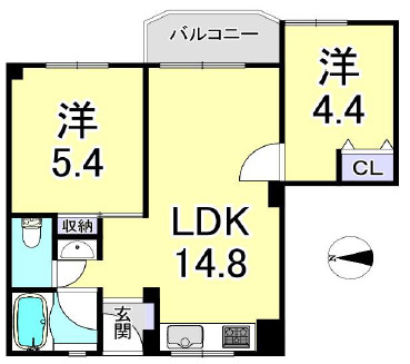 三倉六甲台ライフの間取り