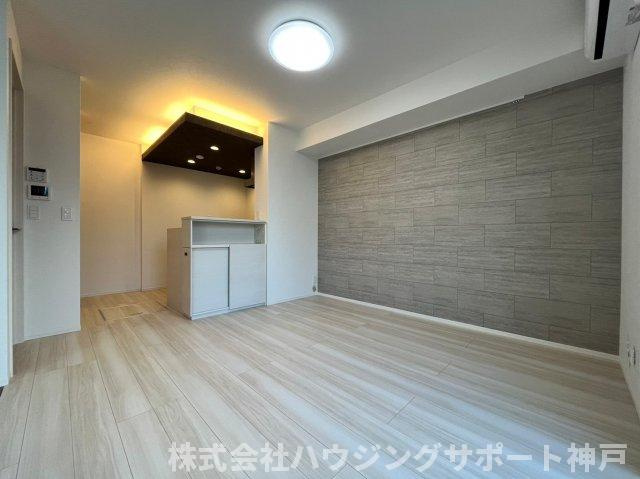 明石市大久保町大窪のアパートの居間・リビング