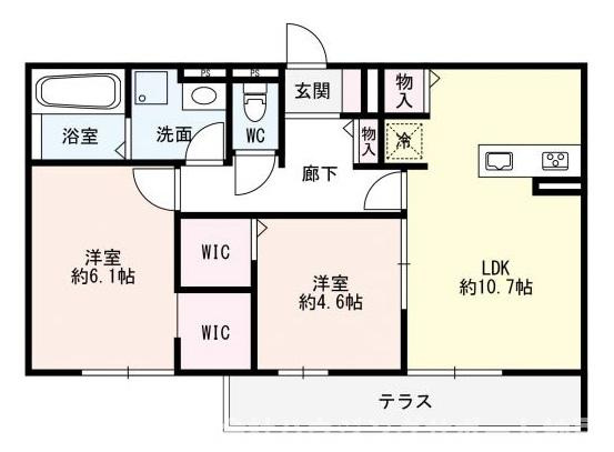 明石市大久保町大窪のアパートの間取り