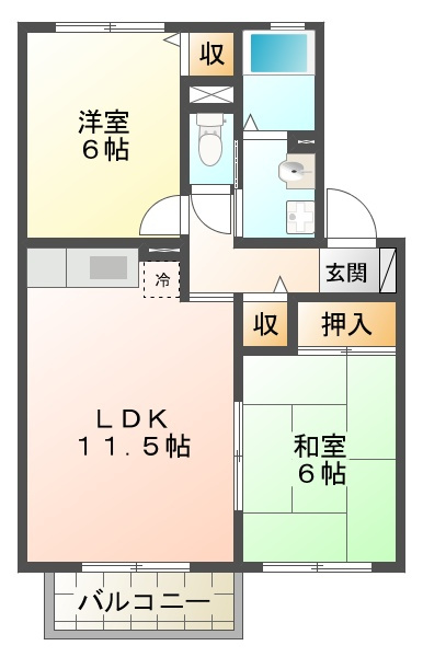 オーク東須磨の間取り
