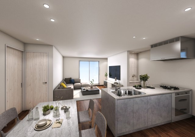 【売主物件】◆◇LUXTA東みずほ台8期◇◆当日の案内も可能です♪の完成予想図|大切なご家族が集まるからこそＬＤＫはこだわりたいですよね！休日はおひさまの光をたっぷりと取りこめるリビングでゆったりと過ごしませんか？子供たちが元気に笑いながら走り回っている姿が目に浮かぶ空間です。