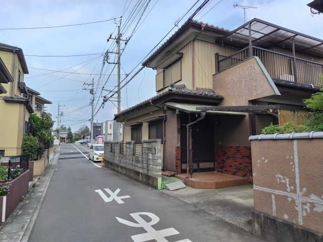 鴻巣市箕田の売地の前面道路含む現地写真