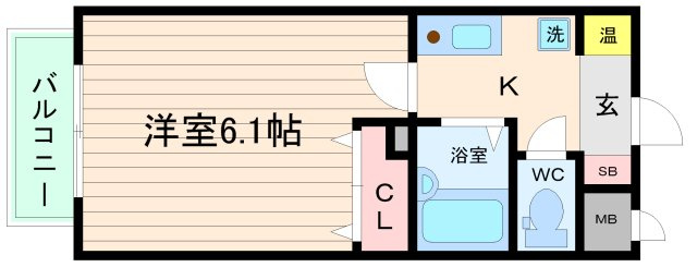 大阪市城東区今福西１丁目の賃貸マンションの間取り