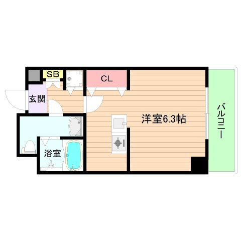 大阪市都島区東野田町４丁目の賃貸マンションの間取り