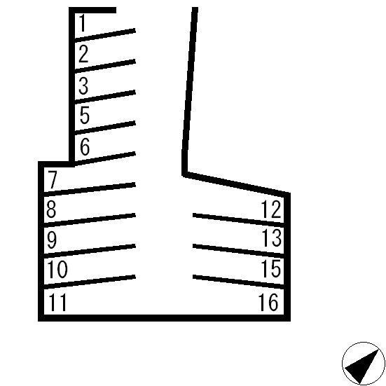 丸新ガレージの区画図|軽自動車専用区画