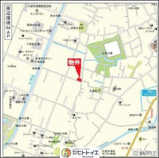久留米市梅満町の新築一戸建の地図