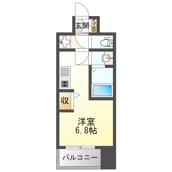 大阪市淀川区十三本町２丁目の賃貸マンションの間取り