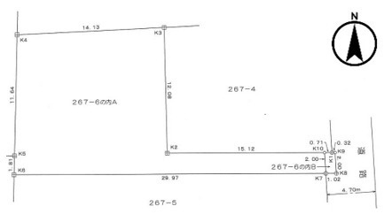 秦野市南矢名　土地の土地図