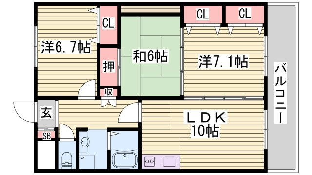 モンシエルブルの間取り