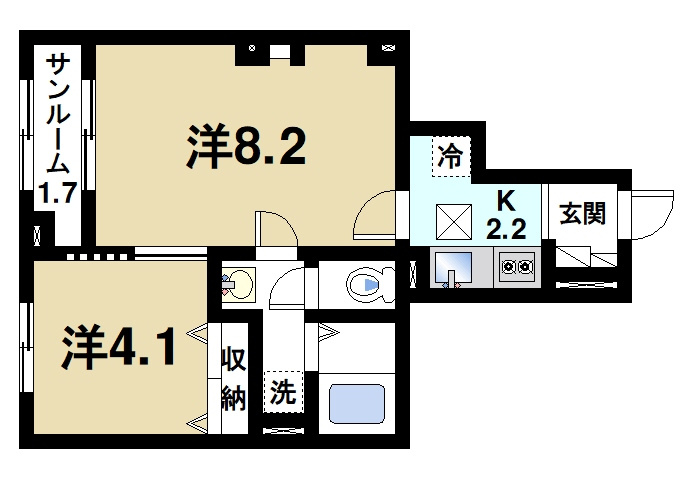 アルドーレの間取り|落ち着いた間取りとなっています。