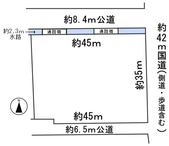 ５０７１８　岐阜市細畑野寄土地の区画図