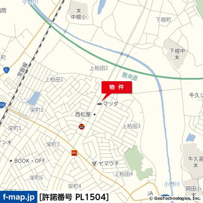 【地図】 | 上柏田3-45-1貸地